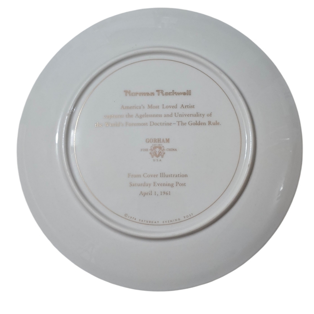 Norman Rockwell The Golden Rule Decorative Plate Collection - Picture 2 of 4
